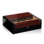 Кутия за часовници Modalo Imperia Box For 8 Watches - Black-Makassar Wood & Fine Velours
